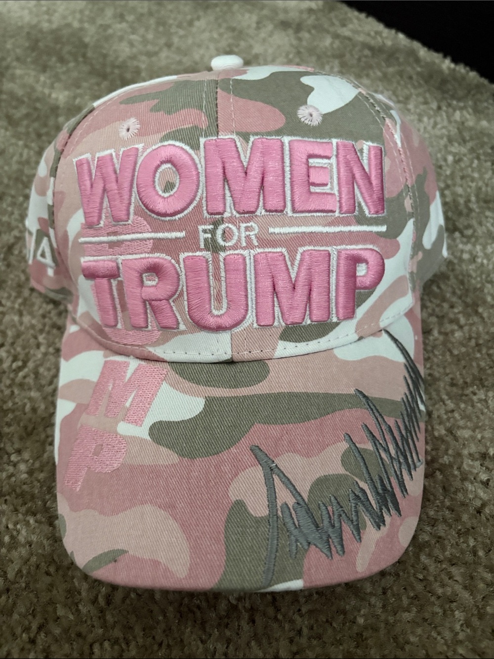 Women For Trump Pink Camo Baseball Cap